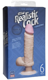 Doc Johnson 6 Inches UR3 Vibrating Realistic Cock White