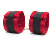 Downy Fetish Play Cuffs Black And Red