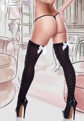 Dreams Polka Dot Thigh High with Bow