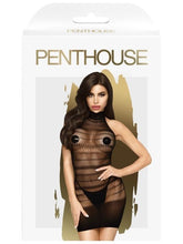 Penthouse Lingerie - Sophisticated Allure Mini Dress in Black