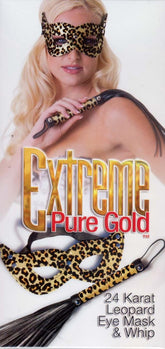 CalExotics 24 Karat Leopard Eye Mask and Whip