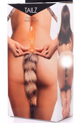 Faux Fox Tail Glass Anal Plug