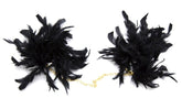 Feather Cuffs with Golden Chain