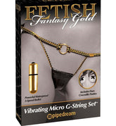 Fetish Fantasy Gold Vibrating Micro G-String Set