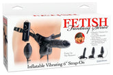Fetish Fantasy Inflatable Vibrating 6 inch Strap-On Dildo