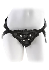 Fetish Fantasy Leather Lovers Strap On Harness Black