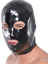 Fetish Fantasy Wet Look 3 Hole BDSM Hood For Him