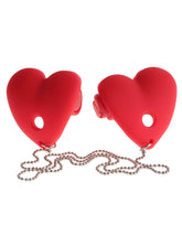 Fetish Fantasy Series Vibrating Heart Shape Pasties Red