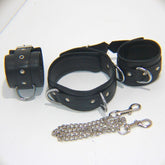 Fierce Wrist and Neck Restraints With Connecting Chain