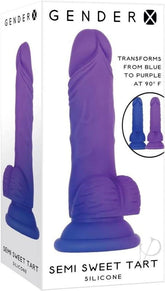 Gender X Color-Changing Semi Sweet Tart Dildo - Sensual Bedroom Adventure