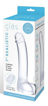 Glas Realistic Curved Glass G-Spot Dildo 7 inch