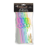Glittering Hen's Party Silly Straws - Set of 8
