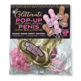 Little Genie's Glittering Penis Balloons - 6 Pack