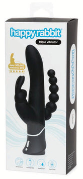 Happy Rabbit Rechargeable Triple Curve Vibrator Black