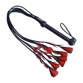 House of Harlot Flogger Black Leather Six Tails