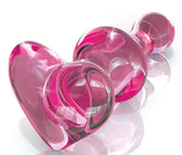 Pipedream Icicles No 75 Heart Shape Glass Anal Plug