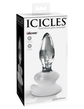 Pipedream Icicles No 91 Suction Cup Base Glass Butt Plug