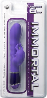 Immortal 10 Rhythms Silicone Rabbit Vibrator 6 inch Purple