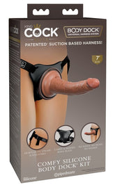 King Cock Elite Comfy Silicone Body Dock Strap On Kit