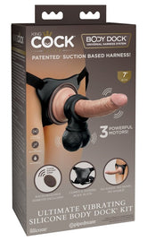 King Cock Elite Ultimate Vibrating Silicone Body Dock Kit