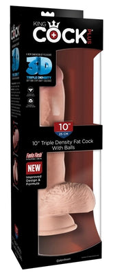 King Cock Plus 10 Inch Triple Density Fat Cock with Balls