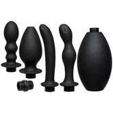 Kink Flow Full Flush Silicone Anal Douche and Accessory Black