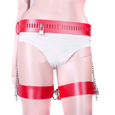KookieLeather Wrist and Thigh Restraints Red