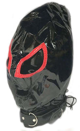 Ladies Red & Black Bondage Hood