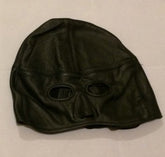 Leather Addicts Bondage Hood with Open Chin Faux Leather