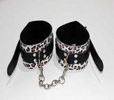 Leopard Print Leather Ankle Restraints