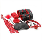 BDStyle Litchi Pattern 10-Piece Plush Bondage Set