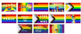 Love & Peace Gay Pride Flag Medium