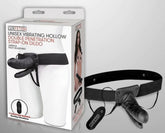 Lux Fetish Unisex Vibrating Hollow Double Penetration Strap-On D