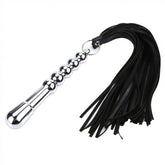 Metal Dildo Handle with Leather Whip