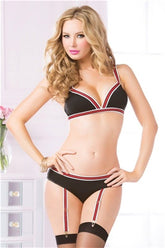 On The Ball Bra Set Black OS