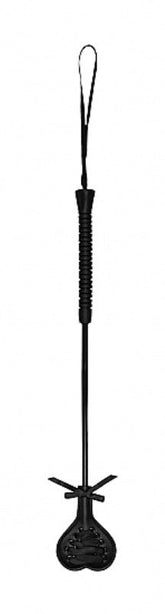 Ouch! Crop Black Heart with Black Lace