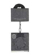 OUCH! Denim Metal Handcuffs - Black