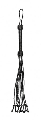 Pain Short Leather Braided Flogger