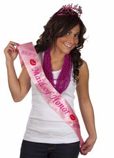 Pink Maid of Honor Sash