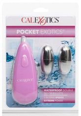 Pocket Exotics Waterproof Double Silver Bullet Vibrator
