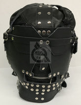 Sensory Deprivation Hood Studded Leather