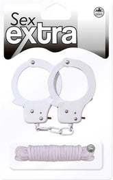 Sex Extra Metal Cuffs & Love Rope Kit Set