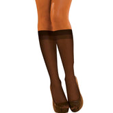 Sultry Sheer Knee-High Bodystockings with Garters