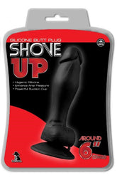 Shove Up 6" Silicone Dong With Suction Cup Black