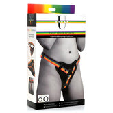 XR Brands' Vibrant Rainbow Strap-On Harness - Style, Comfort, and Support