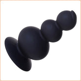 Suction 3 Silicone Ball Anal Beads Black