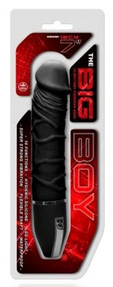 The Big Boy Silicone Vibrator with 10 Rhythms 7" Black
