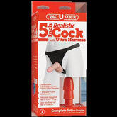 Vac-U-Lock 5 Realistic Cock Flesh with Strap-On