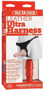 Vac-U-Lock Leather Strap-On For Women