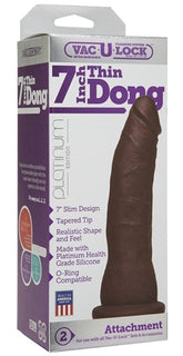 Vac-U-Lock Platinum Edition 7 inch Thin Dong Chocolate